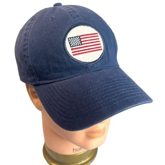 Reebok United States -American Flag-Baseball Hat Adjustable Embroidered Blue Cap - Picture 1 of 5